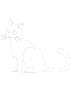 Cat Sitting Coloring Pdf, Free Vectors File